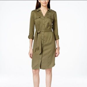INC International Concepts Military shirtdress NWT